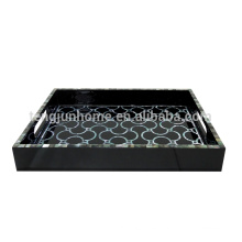 Suministros para Hotel Black MOP Shell Tray con Papel Paua